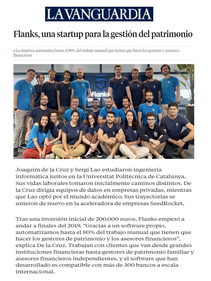 La Vanguardia Fintech Flanks